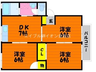 ファミリーハウス北畝　C棟の物件間取画像